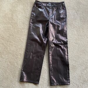 Brinze Metallic Wide Leg Jeans